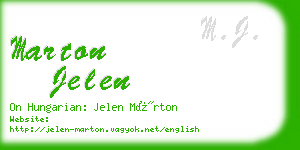 marton jelen business card